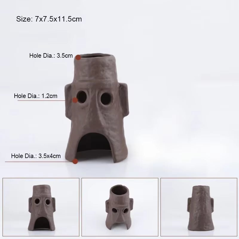 Ceramic Aquarium Decoration Fish Shrimps Shelter House Pottery Scorpion House Canister Simulation Stone Fish Tank Decor Great