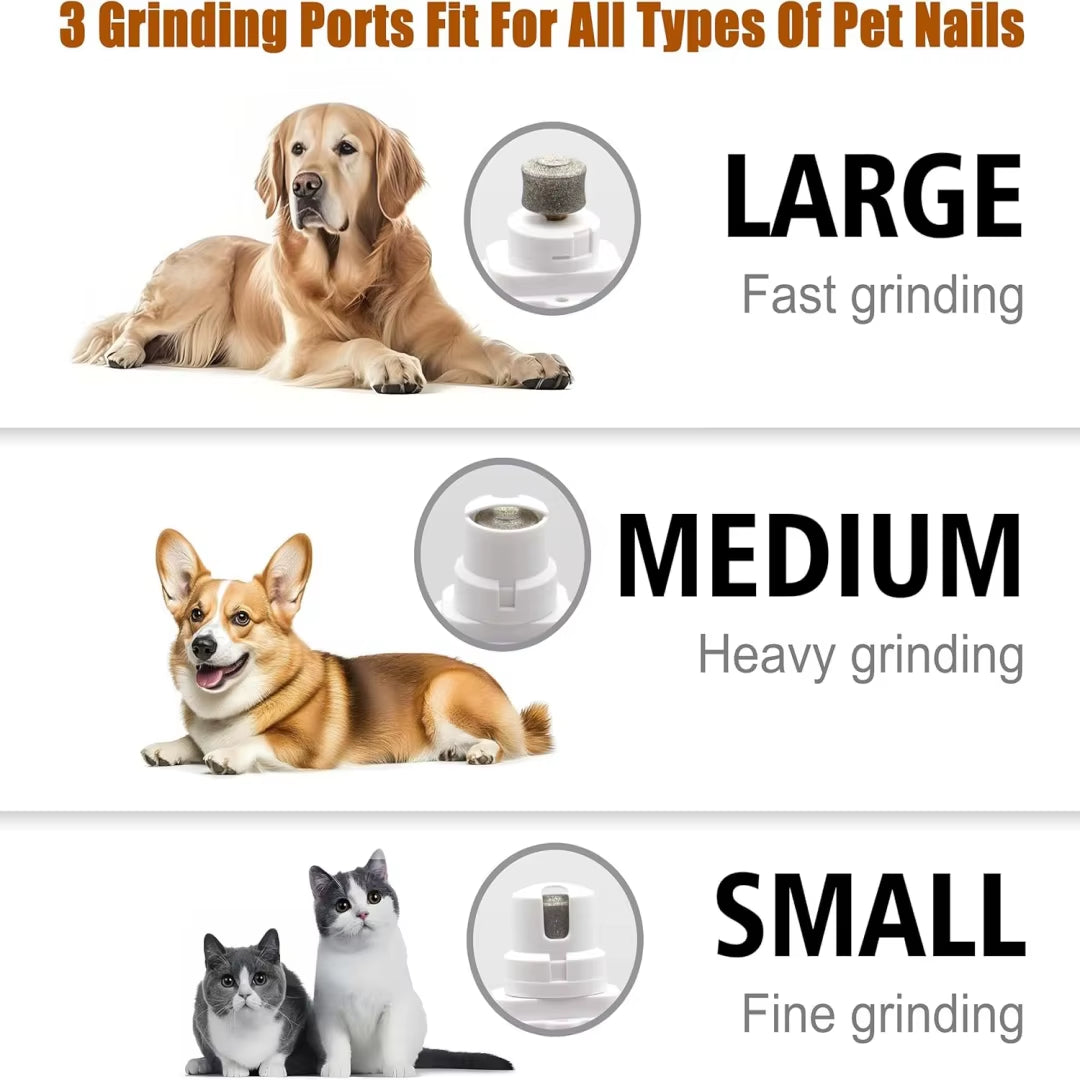 2 in 1 Pet Nail Clipper & Grinder, Electric Rechargeable Pet Nail Trimmer, with LED Light, Dog Paw Care Supplies, Pet Claw Tool