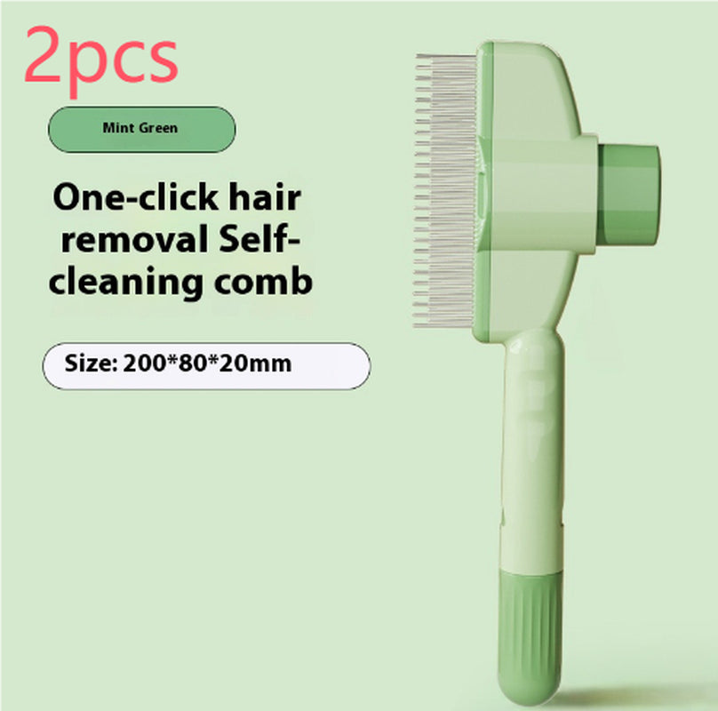 Professional Pet Comb for Dogs and Cats with Release Button Flea Cat Combs for Cats and Dogs - Easy to Use and Durable Grooming Tool Pet Products