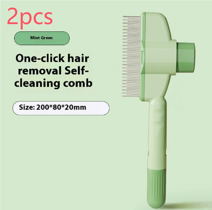 Professional Pet Comb for Dogs and Cats with Release Button Flea Cat Combs for Cats and Dogs - Easy to Use and Durable Grooming Tool Pet Products
